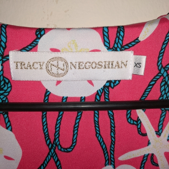 Tracy Negoshian XS Ruffle Top Sand Dollar Dress - Picture 2 of 8